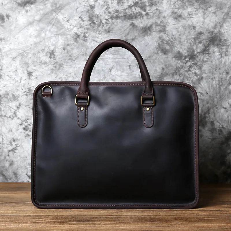 Men's Leather Briefcase – Crazy Horse Cowhide