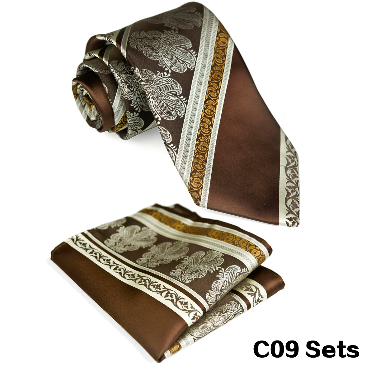 Men's 100% Silk Jacquard Necktie – Paisley, Abstract & Geometric Patterns