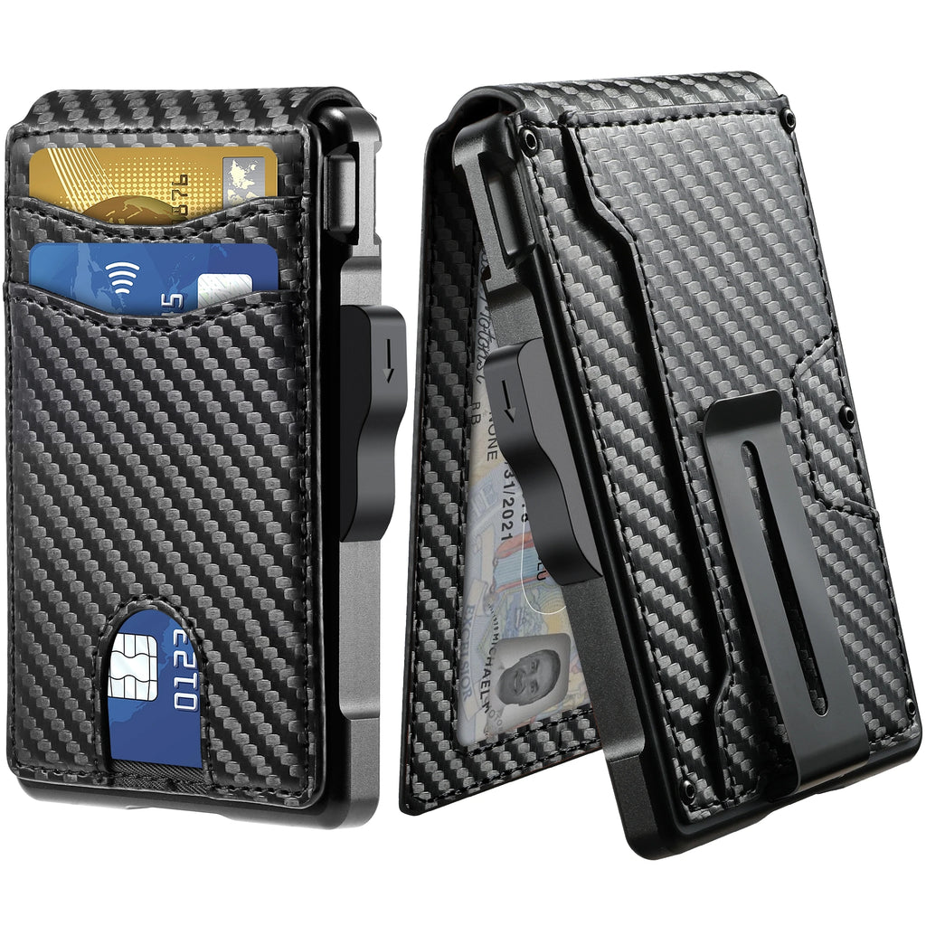 Men's Smart Pop-Up Wallet | RFID | Money Clip & ID Window | 9–13 Cards