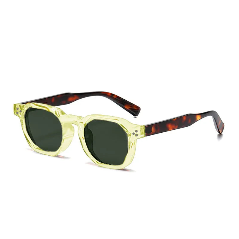 SO&EI New Square Sunglasses Women Retro Rivets Men Trending Sun Glasses UV400
