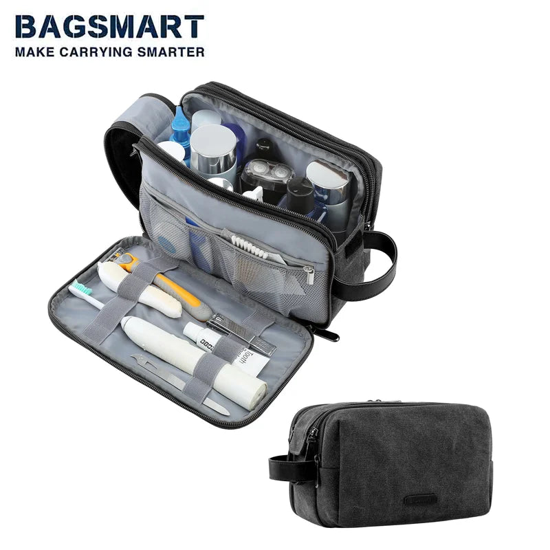 BAGSMART Toiletry Bag – Large Capacity Travel Organiser for Men & Women