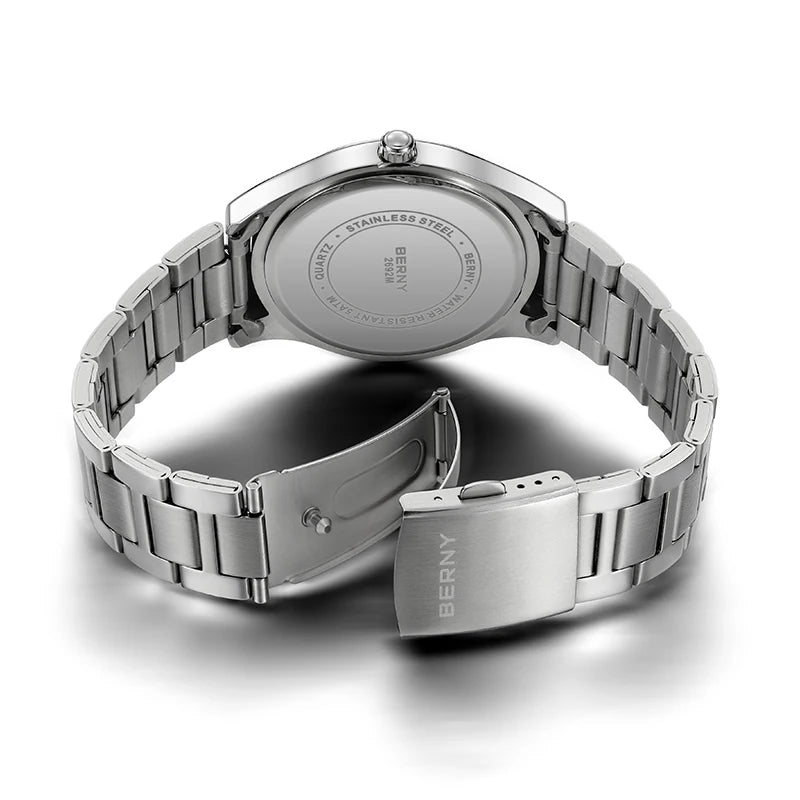 BERNY 2692M Men's Quartz Watch | Stainless Steel | 5ATM Water Resistant