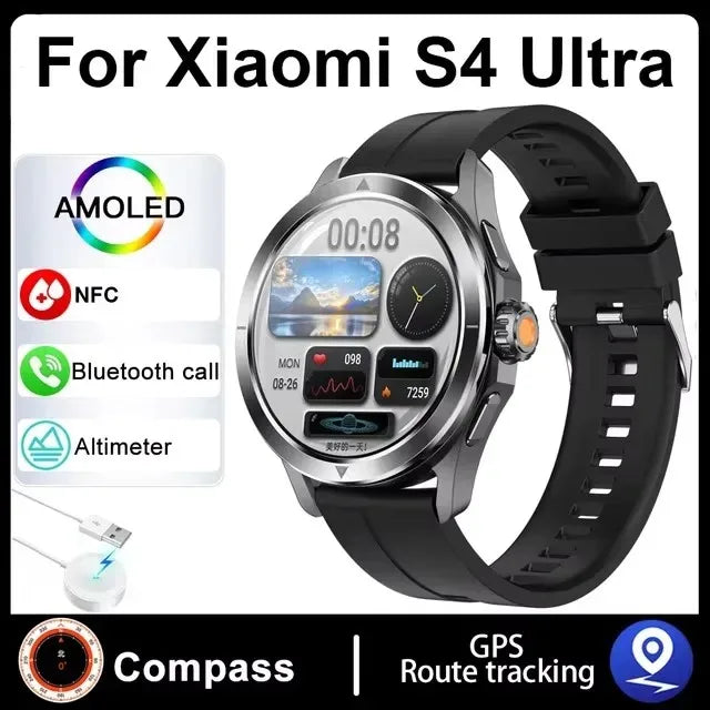Hiwego S4 Ultra Smartwatch | 1.53" AMOLED, NFC, GPS, Compass & IP68