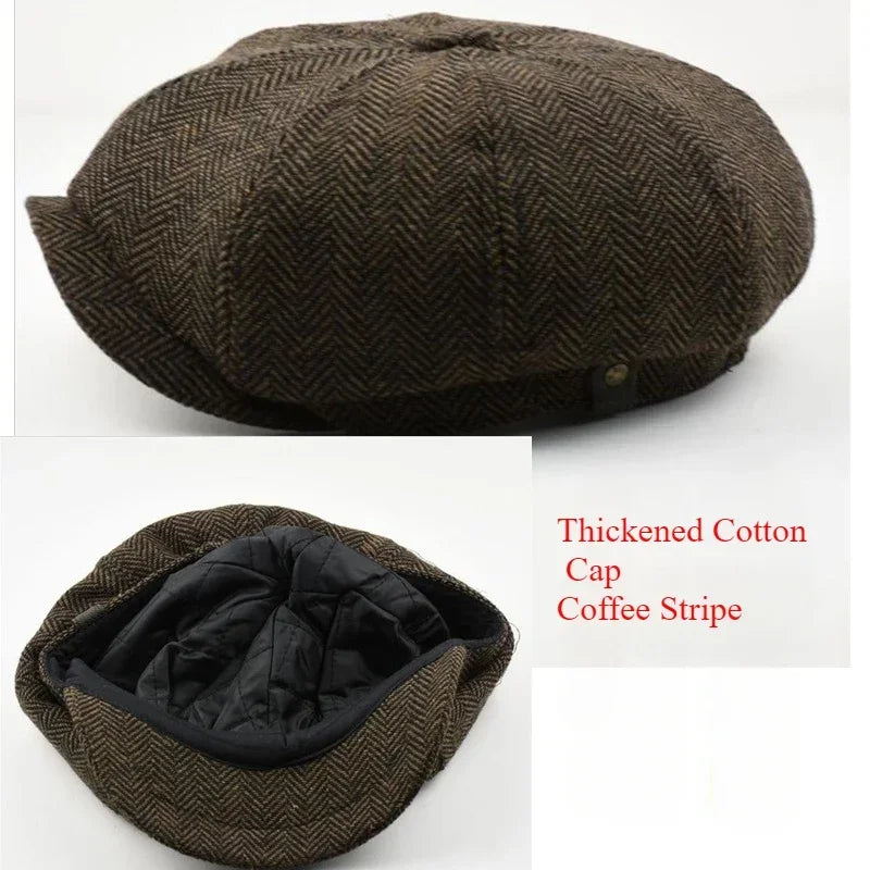 Men's Herringbone Newsboy Cap – Large Fit
