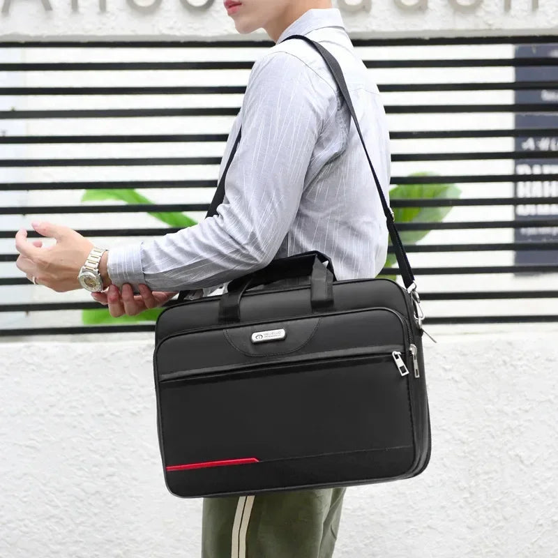 Oxford Cloth Laptop Bags Men Large Capacity Briefcase Business Travel Shoulder Pouch