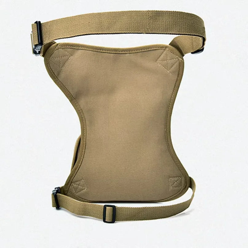 Men's Canvas Drop Leg & Waist Bag – Belt Fanny Pack for Cycling & Motorcycle