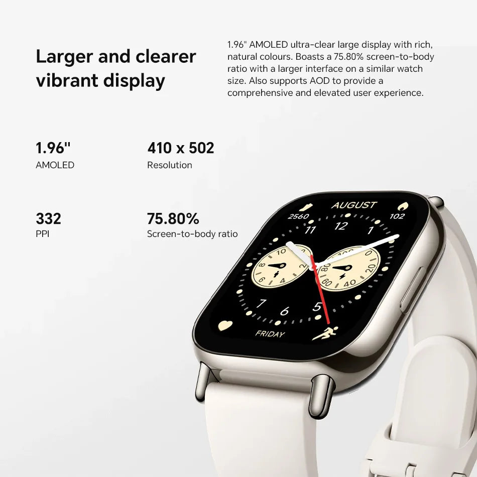 Global Version Xiaomi Redmi Watch 5 Lite 1.96'' AMOLED Screen Bluetooth GNSS 150+ Sport Modes Blood Oxygen 18 Days Battery Life