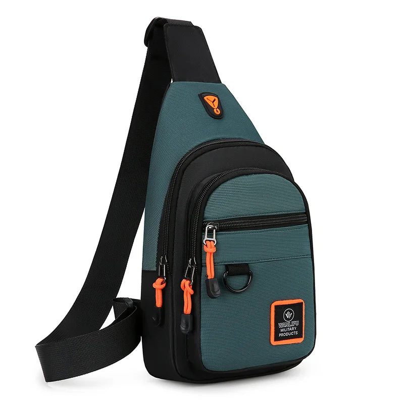 Men's Waterproof Oxford Crossbody Bag – Outdoor Hiking & Cycling Shoulder Bag
