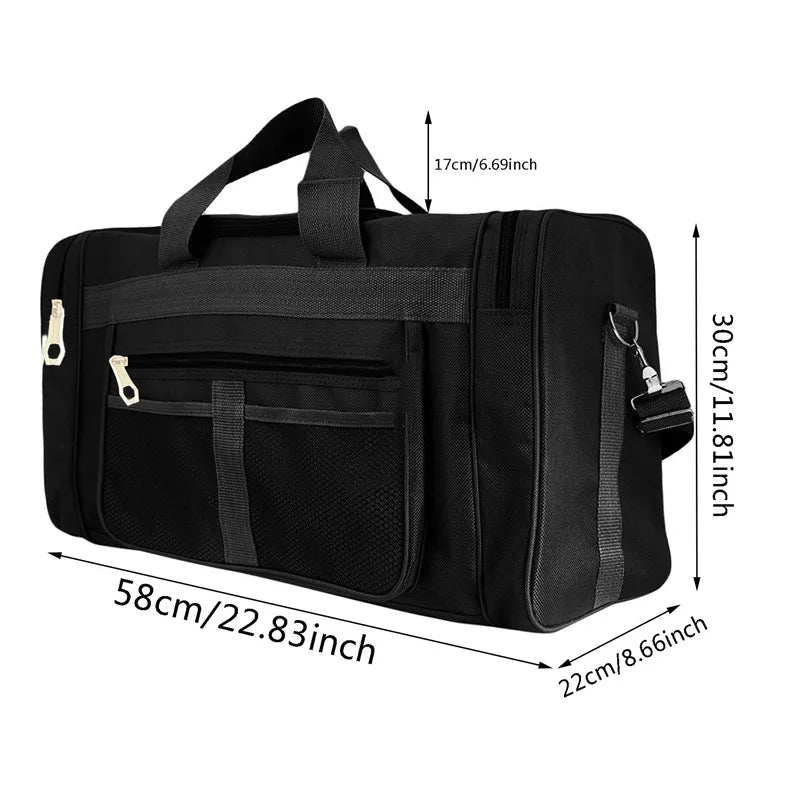 Large Nylon Weekender & Travel Duffel Bag – Gym, Overnight & Carry-On Holdall