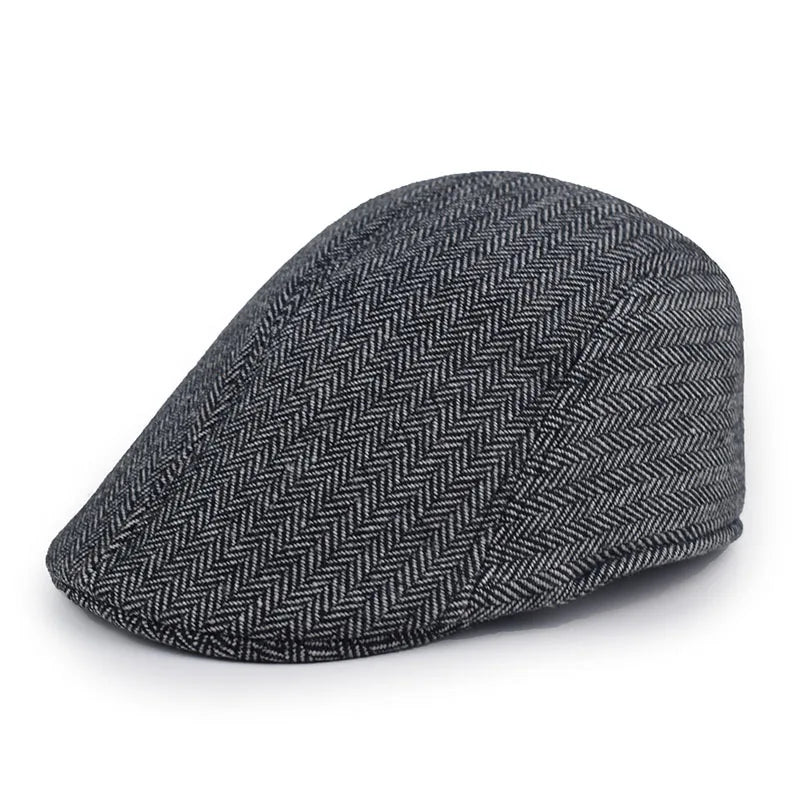 Unisex Stretch Beret – Classic Artist Painter Flat Cap for Autumn & Winter