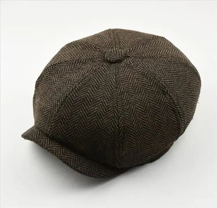 Men's Herringbone Newsboy Cap – Large Fit