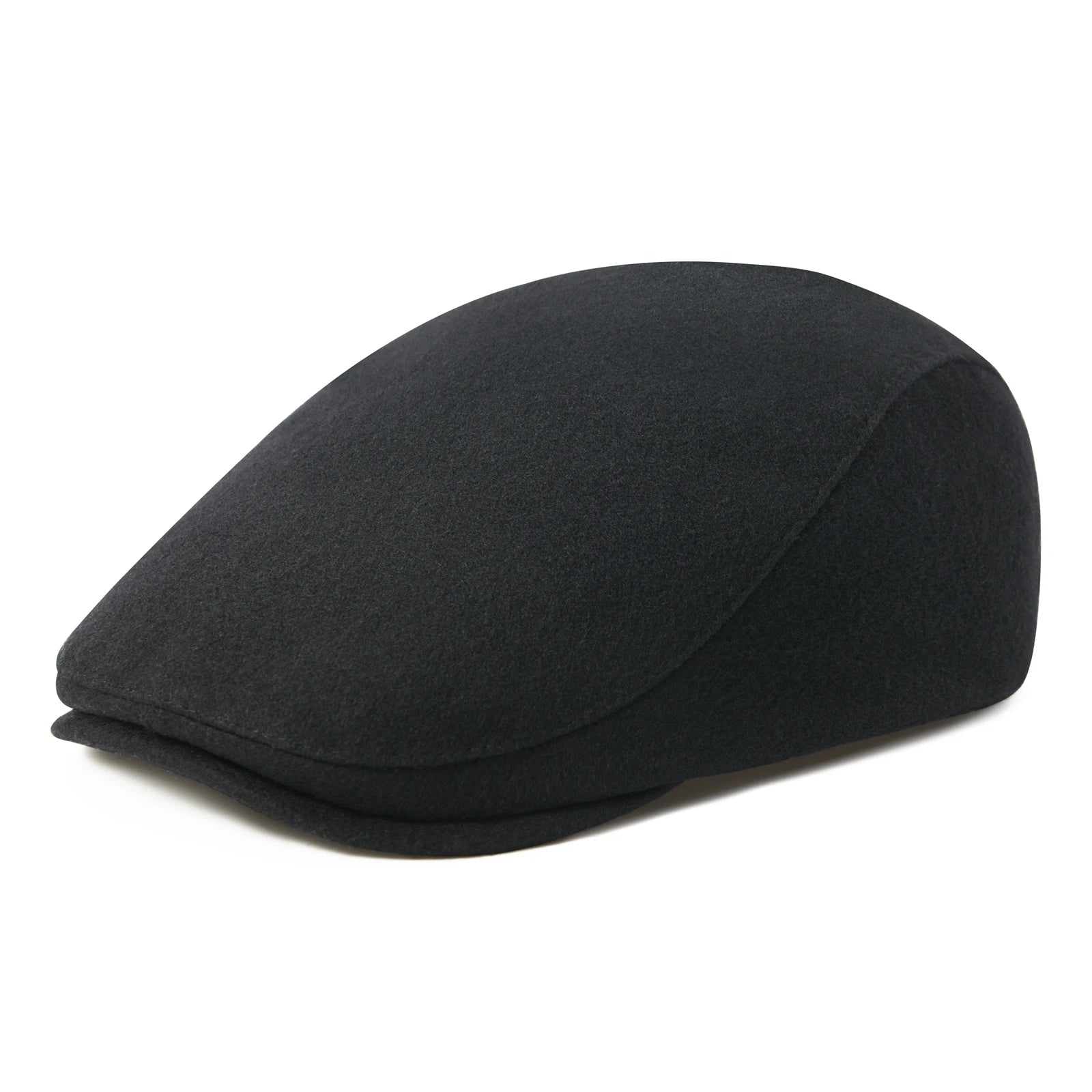 Men's Herringbone Flat Cap – Wool Blend