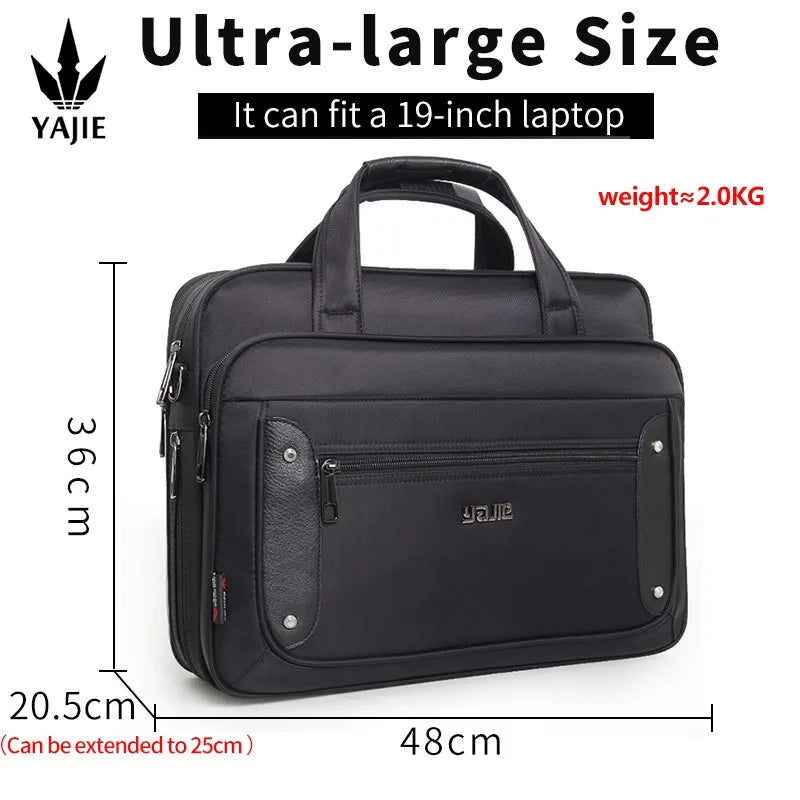 Large Capacity Briefcase Bag Men Business Bag 14inch 15.6 inch 17 inch 19 Laptop Bag Shoulder Bags Canvas Handbags Messenger Bag