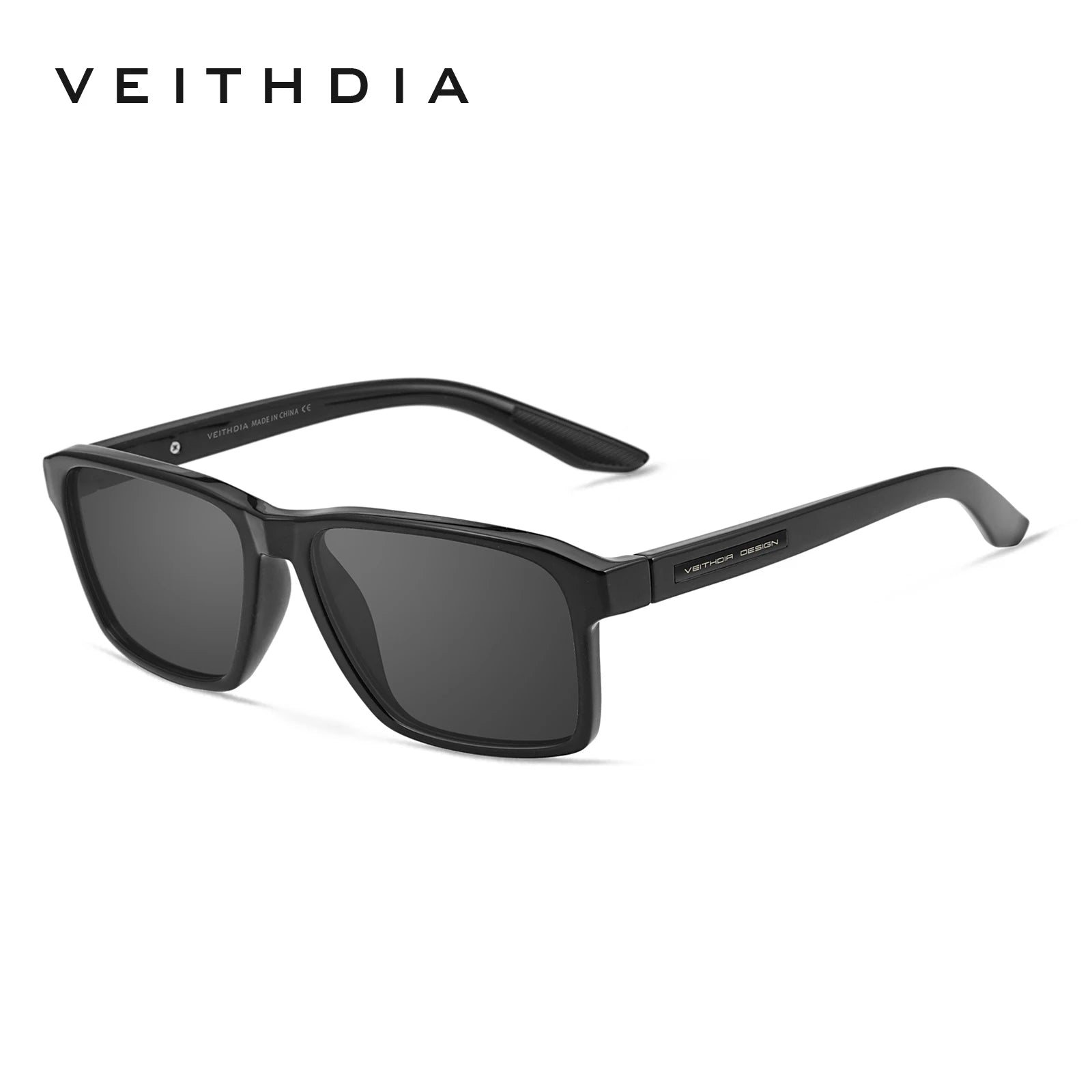 VEITHDIA Polarized Sunglasses | Square TR-90 Frame | UV400