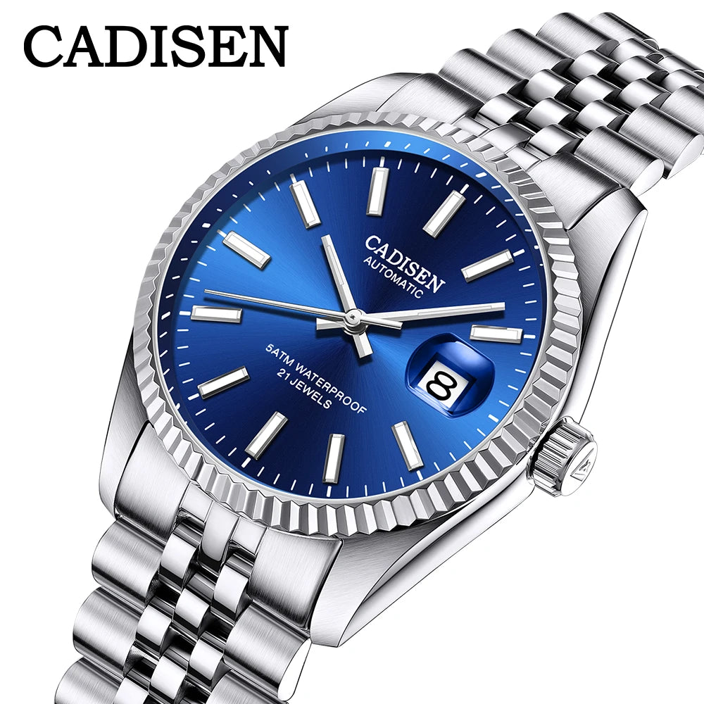 Cadisen C8053 Automatic Watch – Miyota 8215, Sapphire Crystal, Gold & Steel Finish
