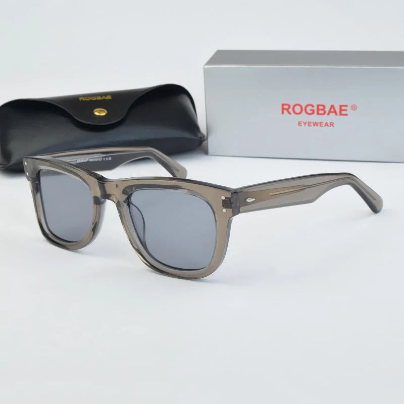 ROGBAE 0502 Oval Acetate Sunglasses