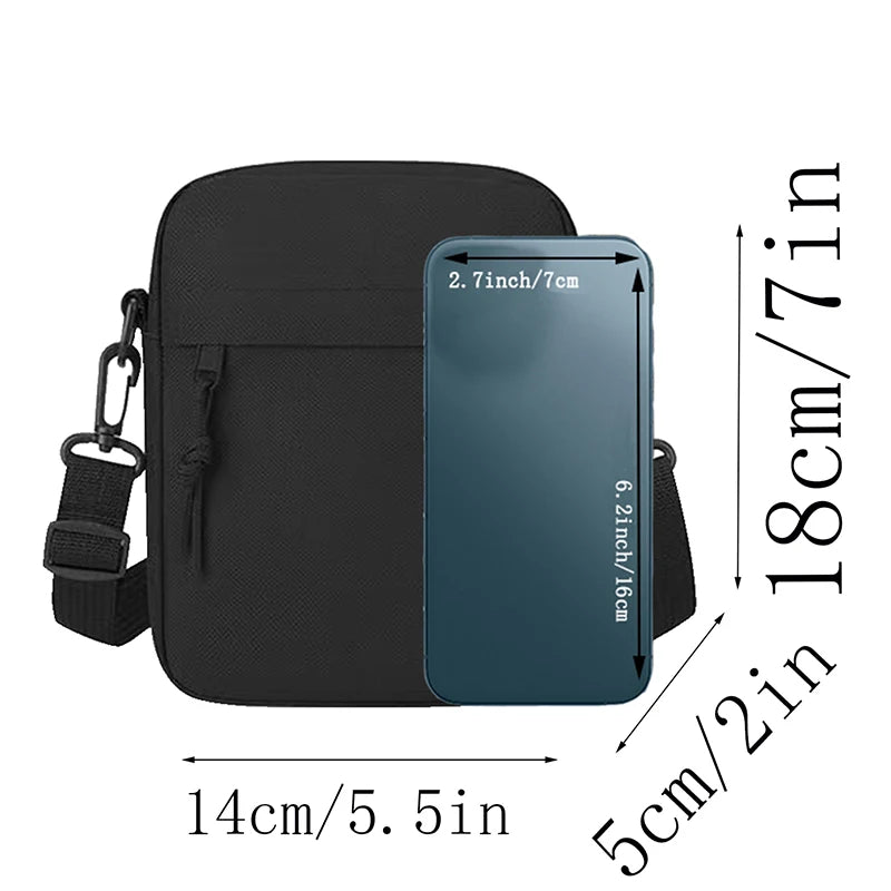 Unisex Lightweight Nylon Mini Crossbody & Phone Bag – Casual Shoulder Tote
