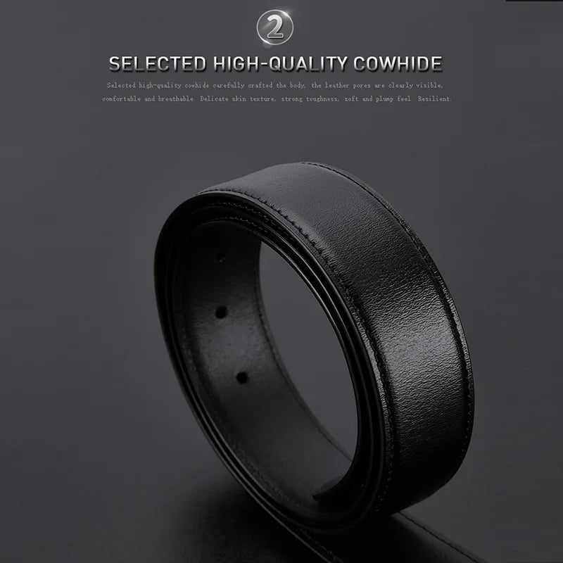 BISON DENIM Leather Pin Buckle Belt