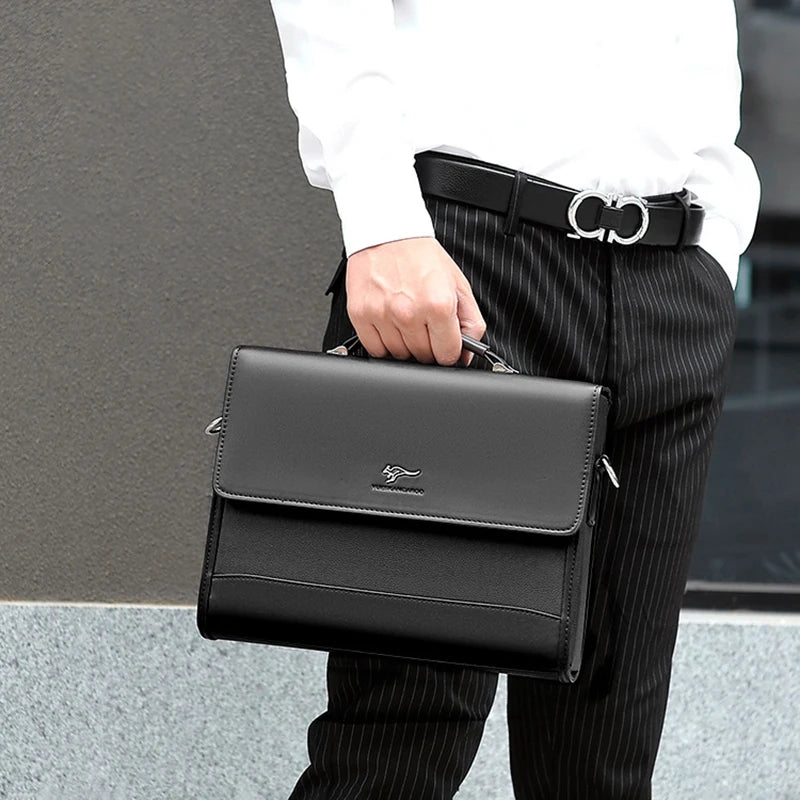 Executive Briefcase for Men — Business Shoulder Bag & iPad Crossbody with Document Compartment