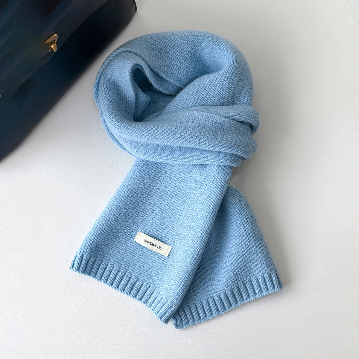 Wool Knit Long Scarf