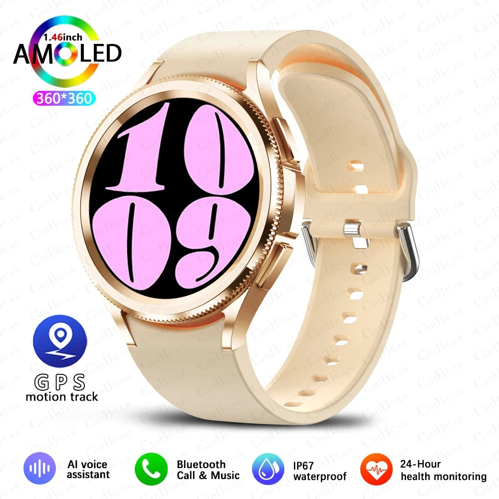 Jooeniok Watch 6 Pro Smartwatch | 1.46" AMOLED, Bluetooth Calling & GPS Sports Tracker