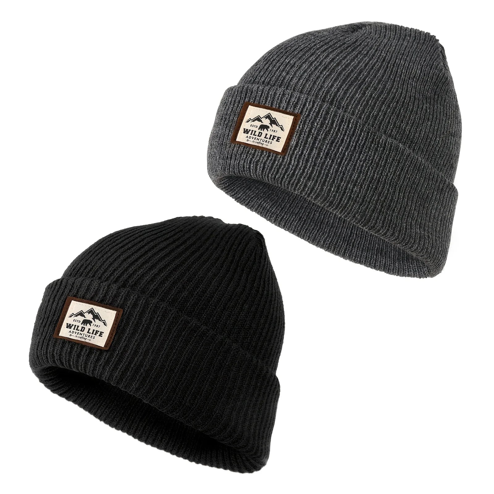 Men's Soft Knit Beanie – Windproof Skull Cap