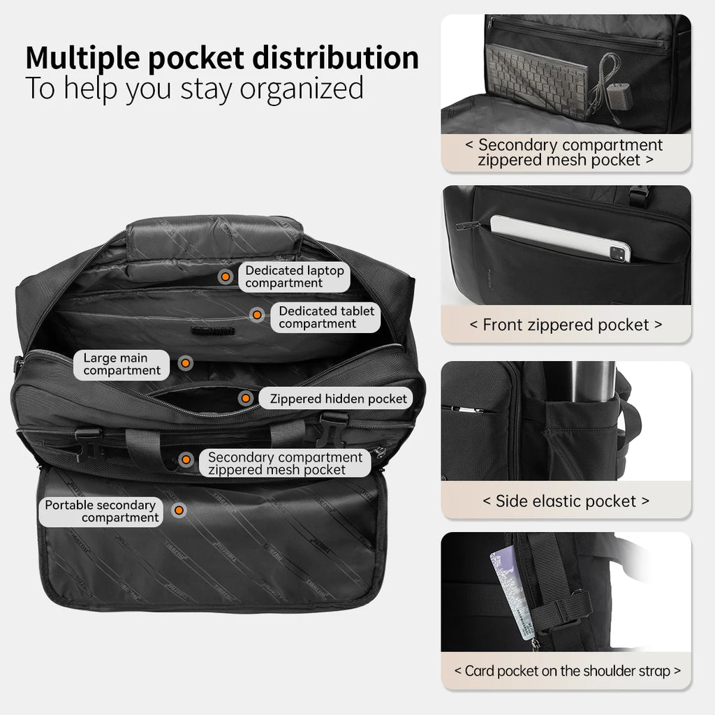 Tigernu 3-in-1 Travel Backpack – 25L, 17" Laptop, Backpack, Handbag & Crossbody