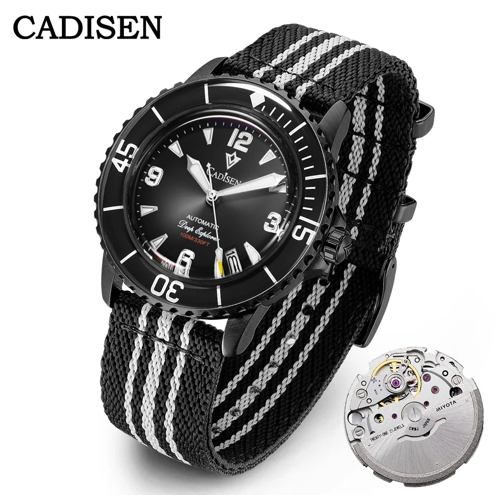 Cadisen 8239 Automatic Watch – Miyota 8215, Sapphire Crystal, 100m Water Resistant
