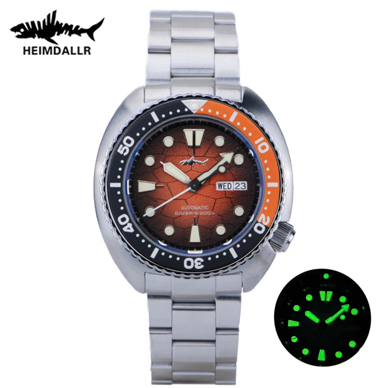 HEIMDALLR Turtle King Automatic Dive Watch – NH36, Sapphire Crystal, 200m Water Resistant