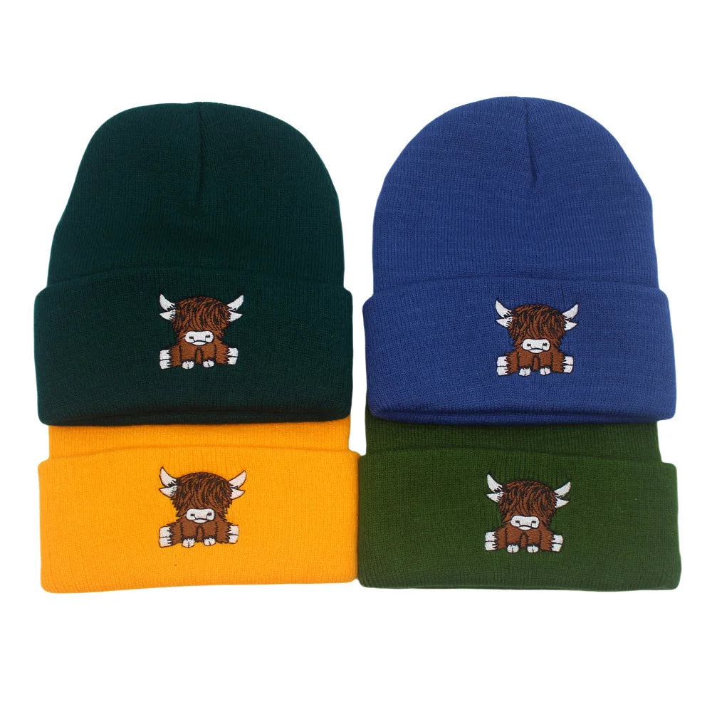 Embroidered Knit Beanie – Warm Pullover Cap | Men's & Women's