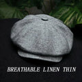 Men's Wool Newsboy Cap | Herringbone Flat Cap