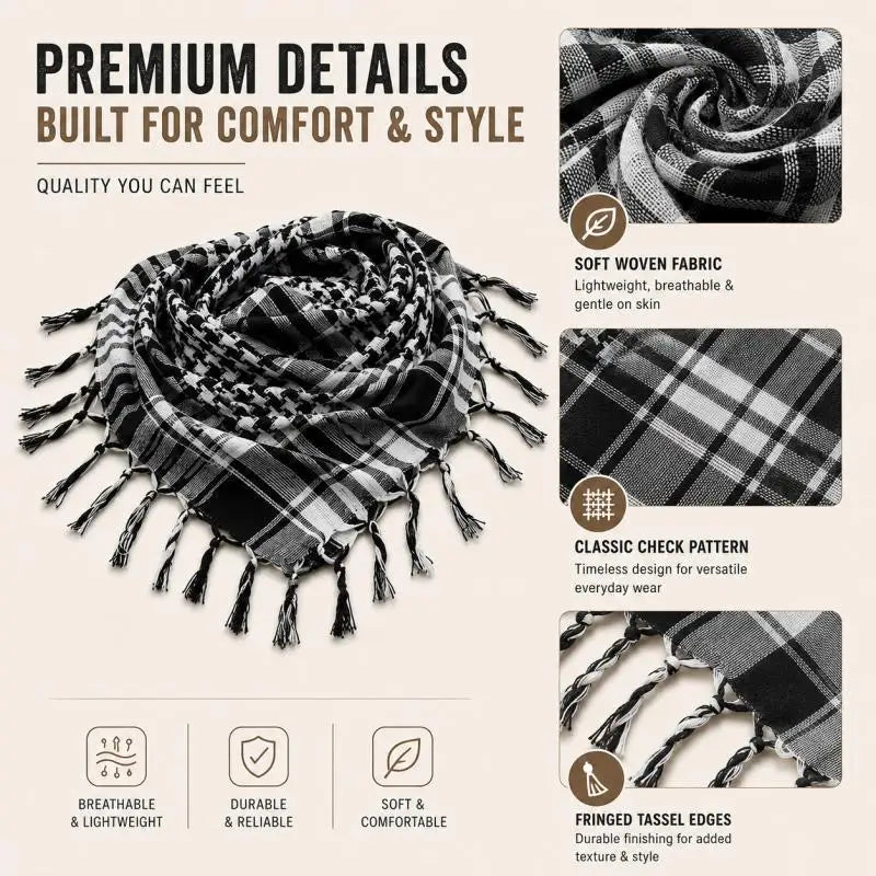 Military Arab Scarf – Lightweight Windproof Wrap for Hiking & Outdoor | Unisex