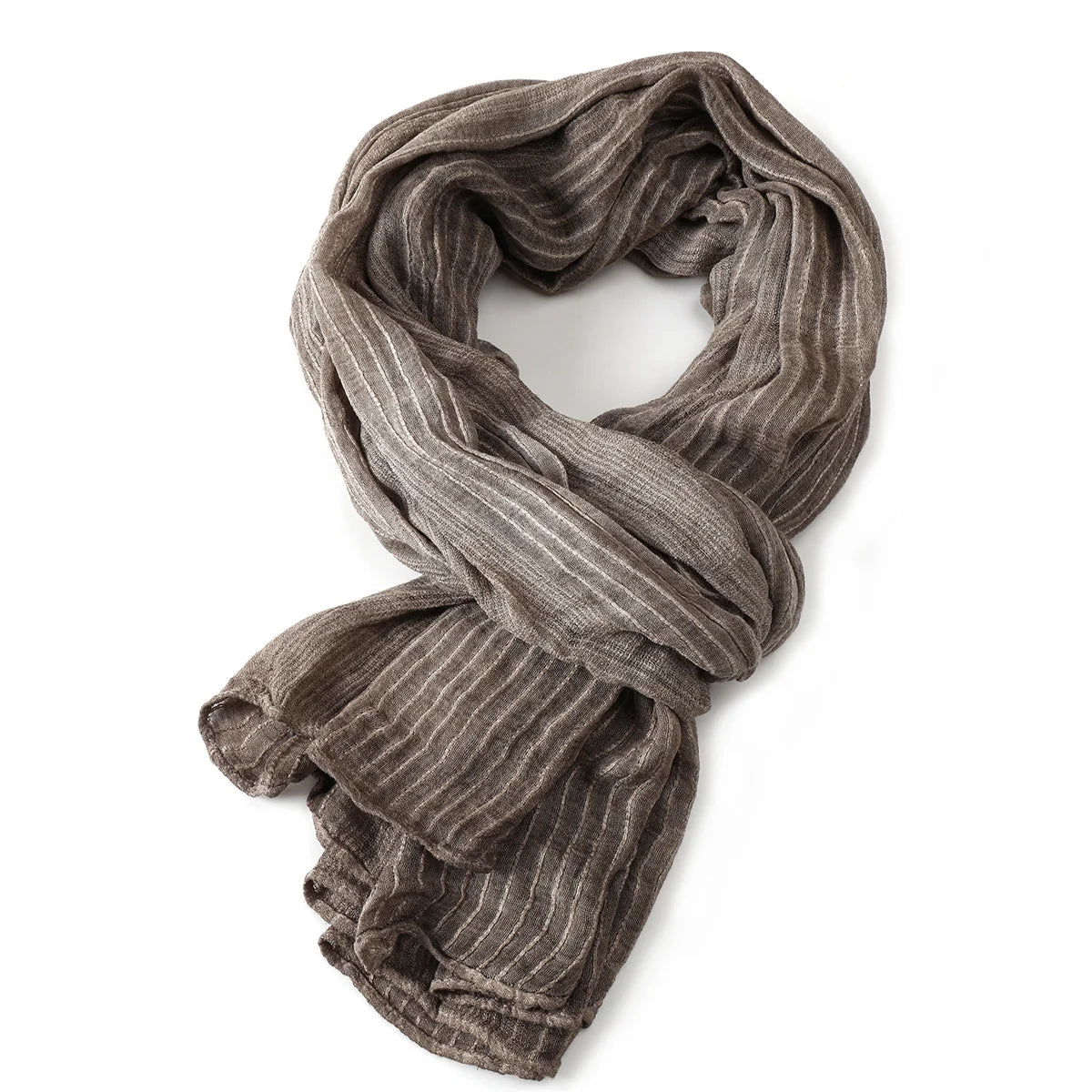 Men's Cotton Linen Solid Shawl Scarf