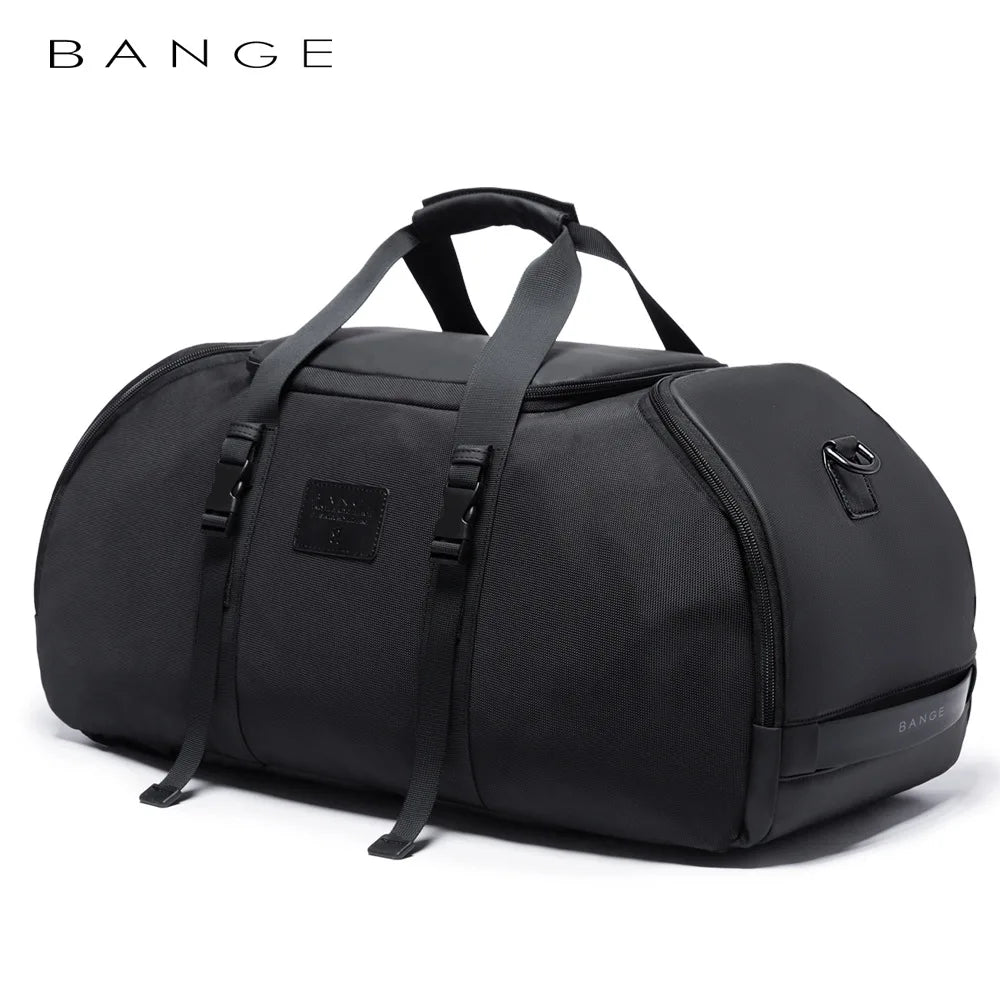 BANGE Large Waterproof Gym & Travel Duffel Bag – Multifunction Backpack & Carry-On