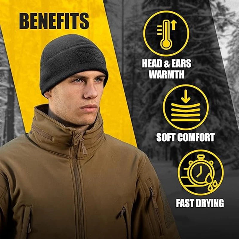 Men's Knit Beanie – Windproof Stretch Fit