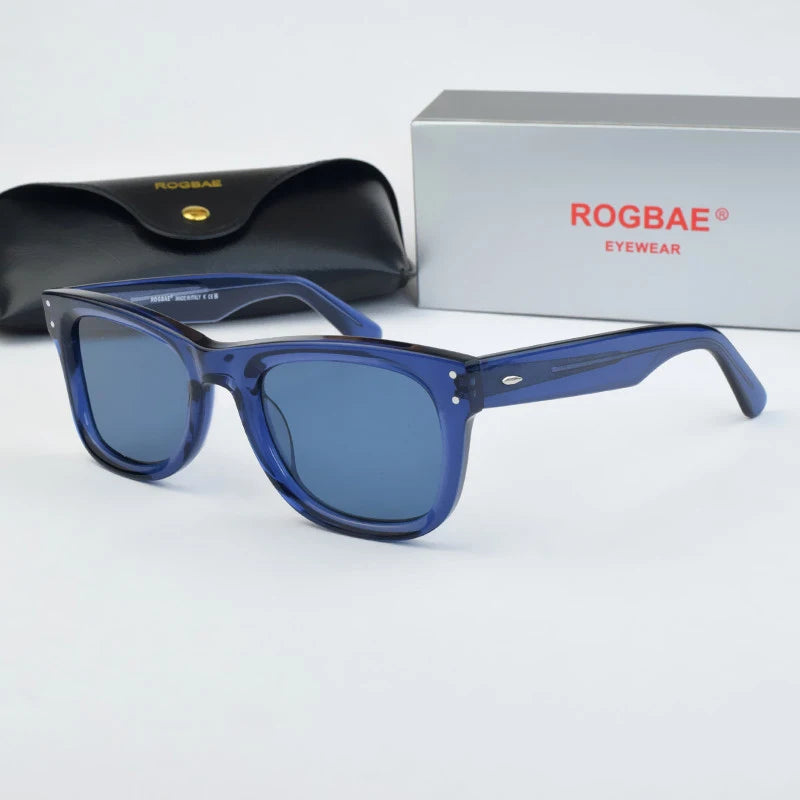 ROGBAE 0502 Oval Acetate Sunglasses
