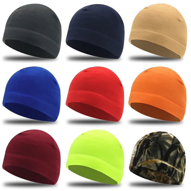 Men's Fleece Beanie – Windproof Winter Hat