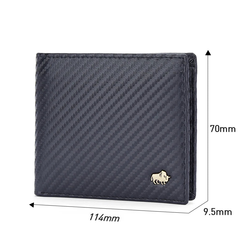 BISON DENIM Carbon Fibre Bifold Wallet