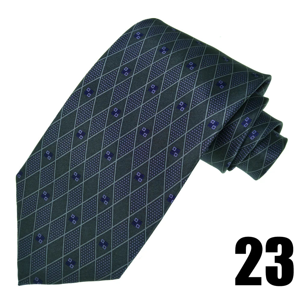 Men's Silk Jacquard Necktie – 10cm Wide Business & Wedding Tie