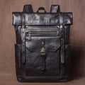 GURO Genuine Cowhide Leather Backpack – Men's Vintage Travel & Laptop Bag