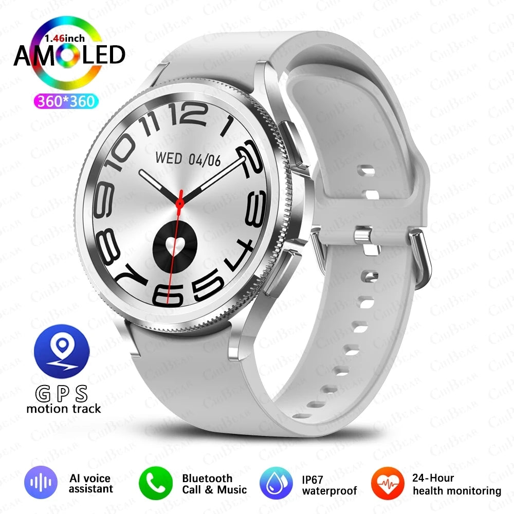 Jooeniok Watch 6 Pro Smartwatch | 1.46" AMOLED, Bluetooth Calling & GPS Sports Tracker