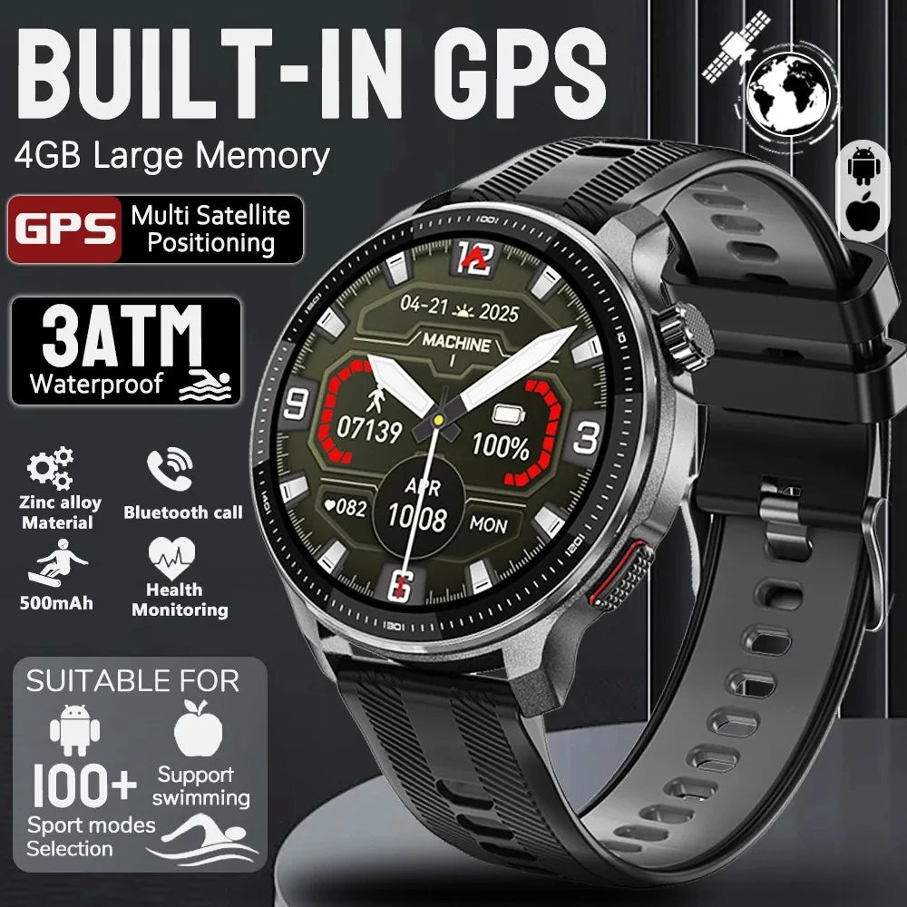 Hiwego GPS Smartwatch | Offline Maps, 4GB, Gorilla Glass, 3ATM & Flash Charge