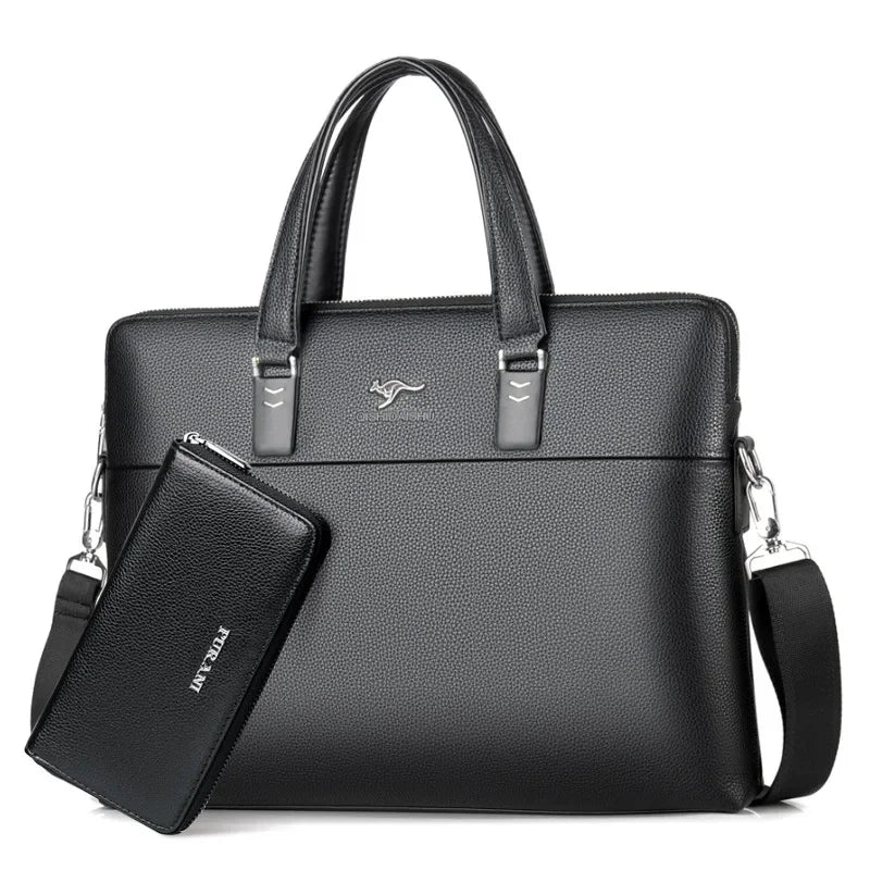 Large Capacity Waterproof Business Man's Briefcase Horizontal Style Computer Bag Handbag for Commercial Use in China