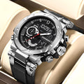 LIGE FB0056 Men's Dual Display Sport Watch | Military Style | 5ATM | Chronograph