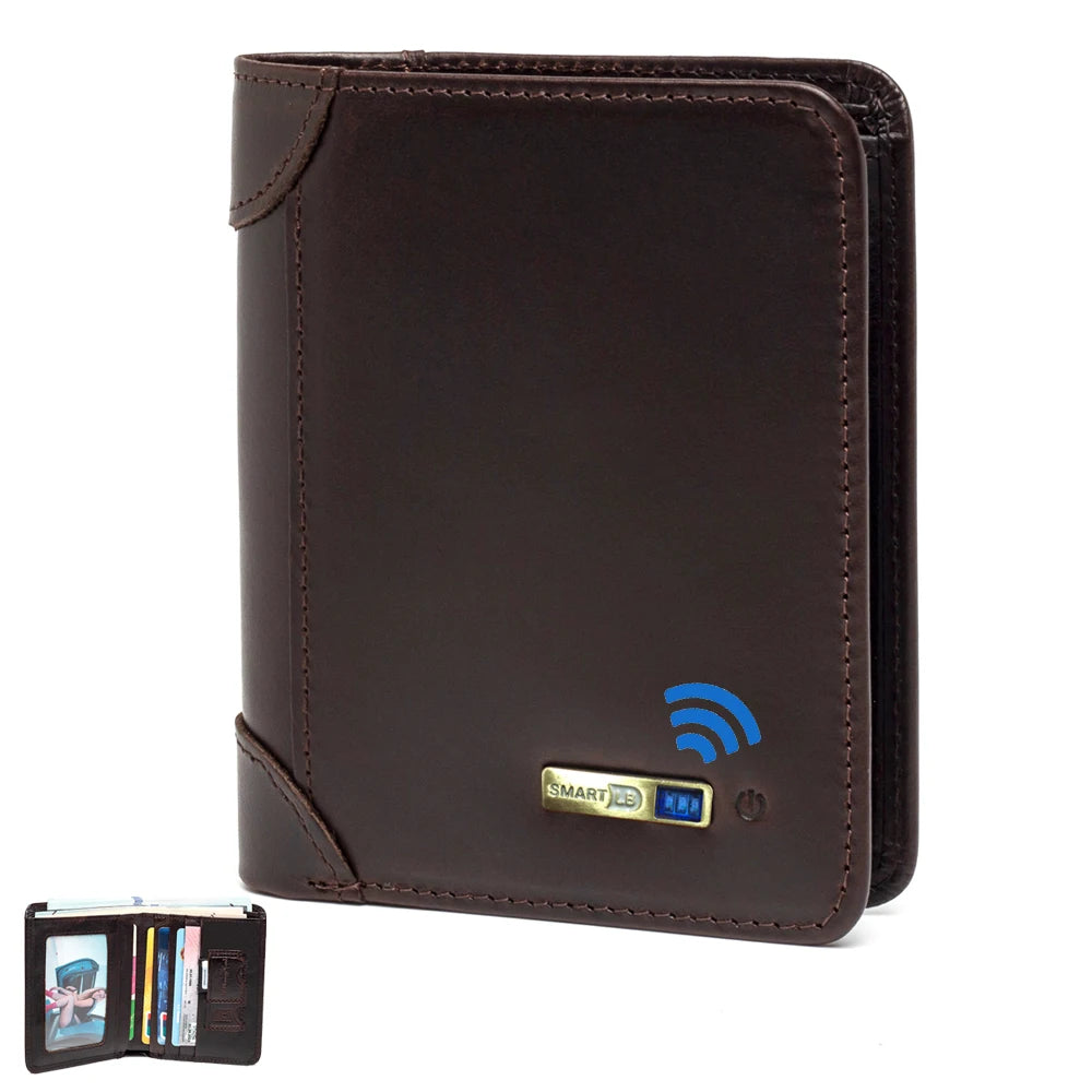 Smart Tracker Genuine Leather Bifold Wallet