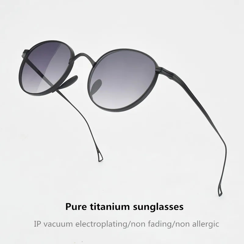 TAG Hezekiah KMN113 Titanium Oval Sunglasses