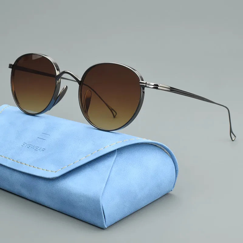 TAG Hezekiah KMN113 Titanium Oval Sunglasses
