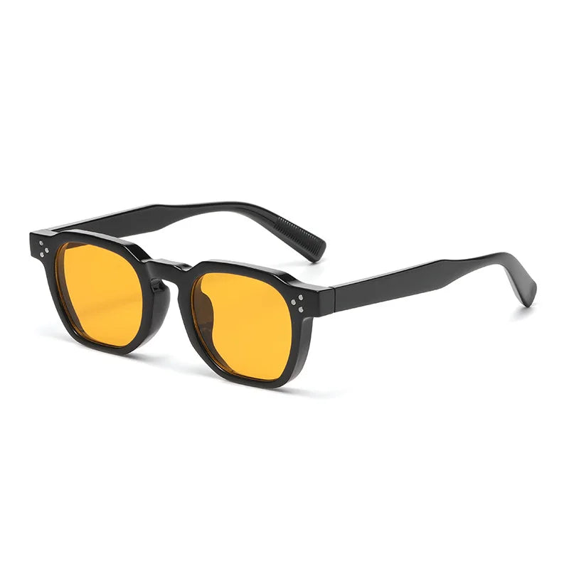 SO&EI New Square Sunglasses Women Retro Rivets Men Trending Sun Glasses UV400