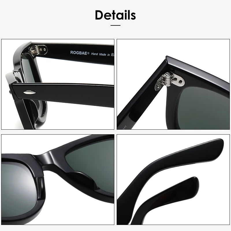 ROGBAE 214S Oval Acetate Sunglasses — Glass Lens