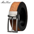 Maikun Reversible Leather Belts for Men Brown Leather Belts For Trousers Boss Belts Men's Designer Waist Belt Coffee